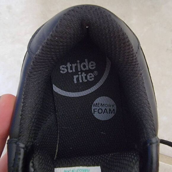 Stride Rite SR Murphy Black Leather Dress Shoes Sneakers Boys 11.5 - Picture 7 of 10